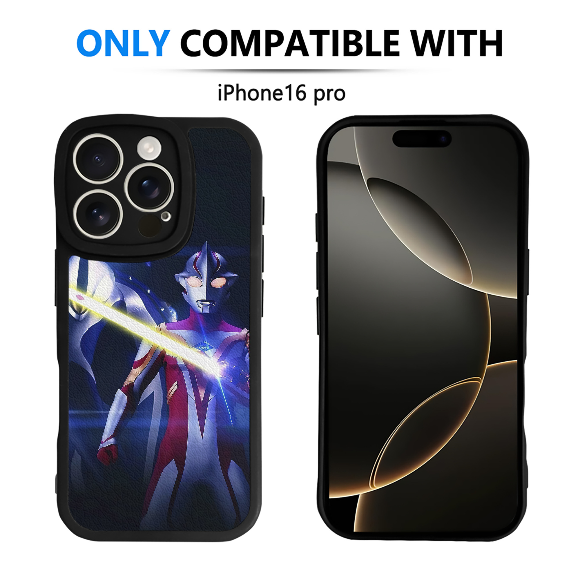 （画像用） ウルトラマン Ultraman 【iPhone 16シリーズ対応】シリコンスマホケース（レザー調） 材質：シリコン